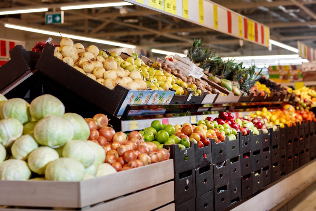 produce aisle discounter store O'key Group Russia